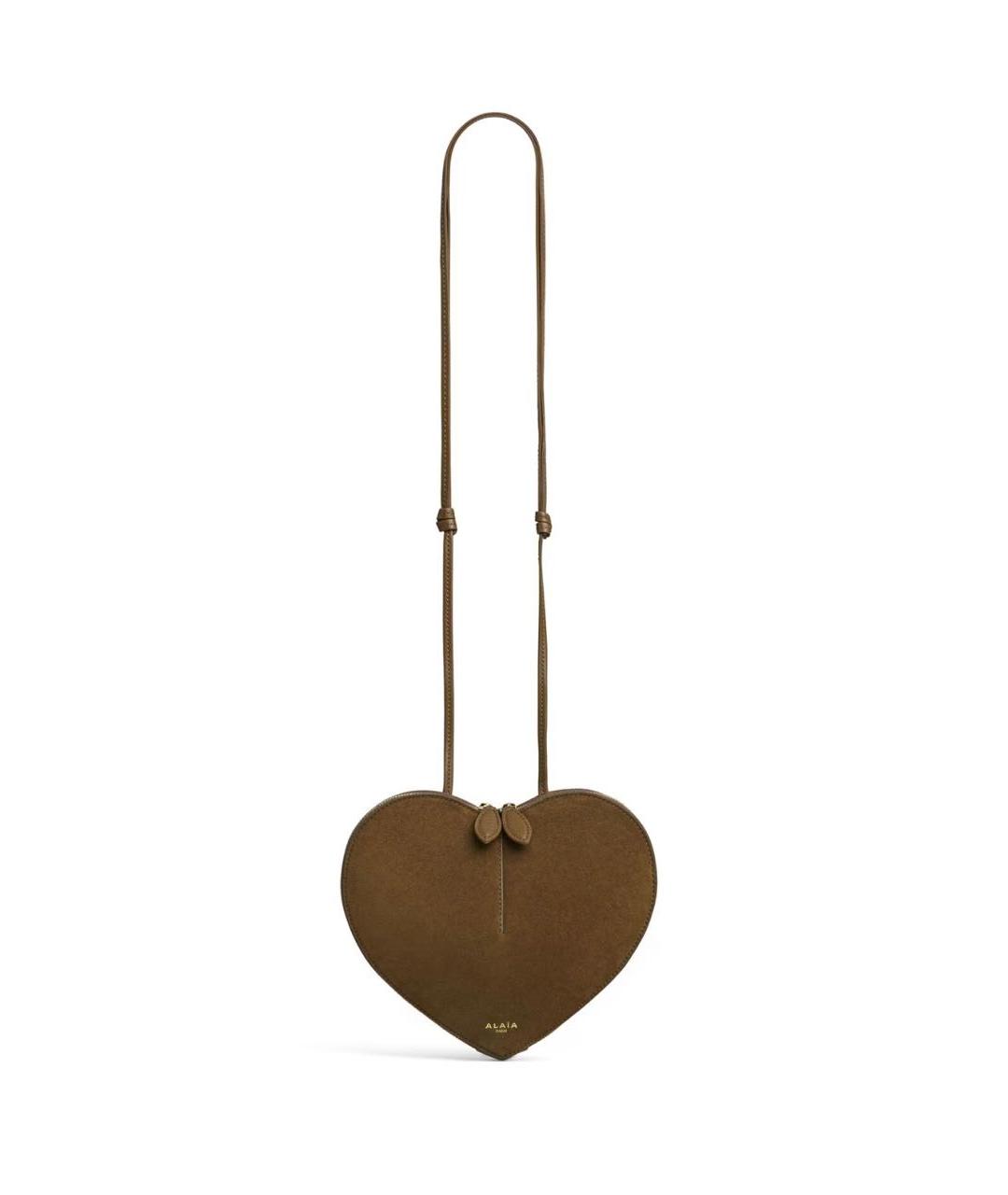 ALAIA Хаки кожаная сумка через плечо, фото 4