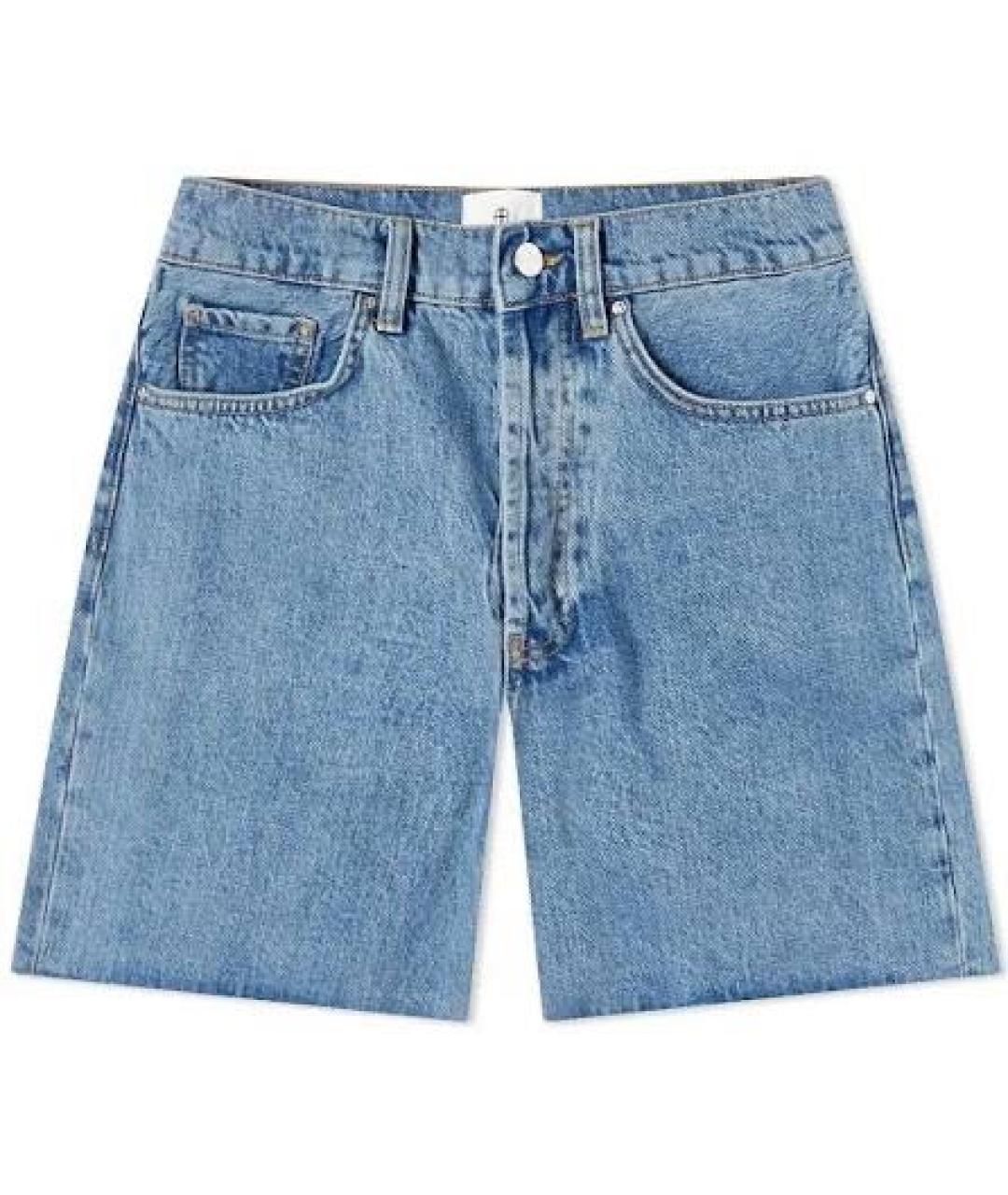 ANINE BING Голубые хлопковые шорты, фото 1