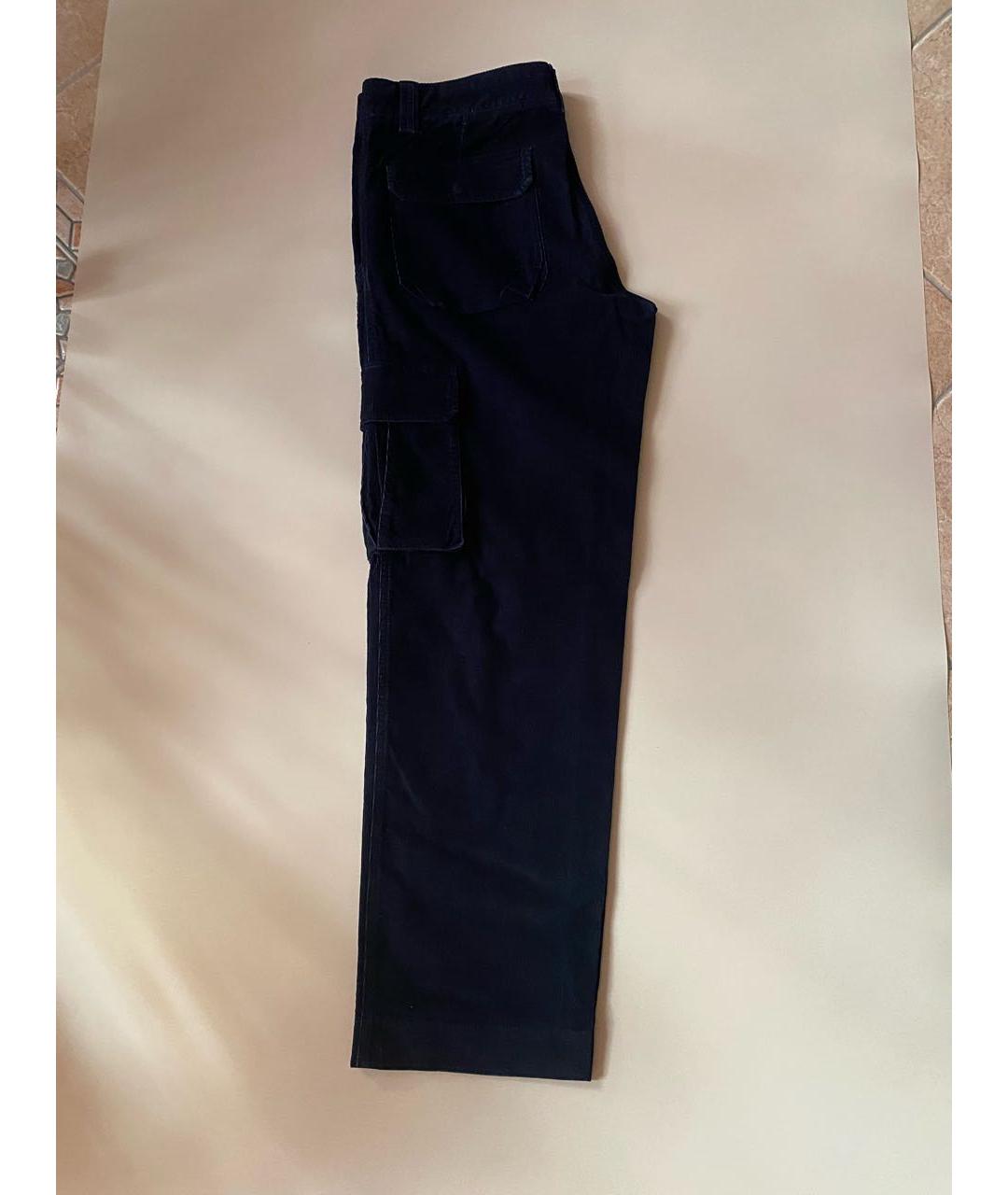 HUGO BOSS Темно-синие велюровые повседневные брюки, фото 7