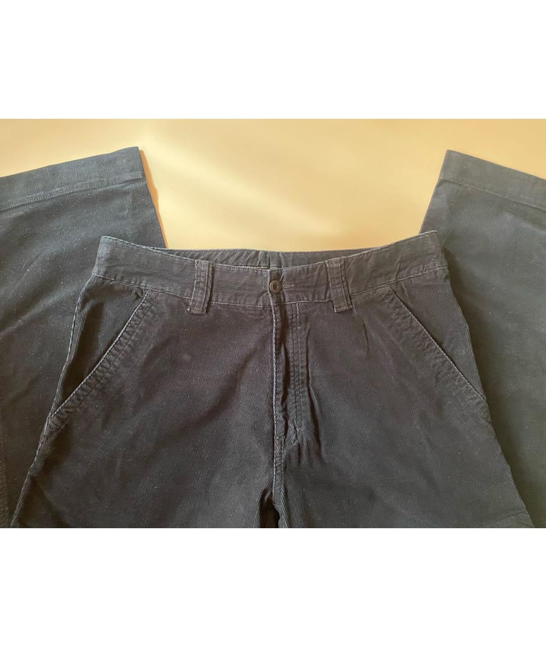 HUGO BOSS Темно-синие велюровые повседневные брюки, фото 3