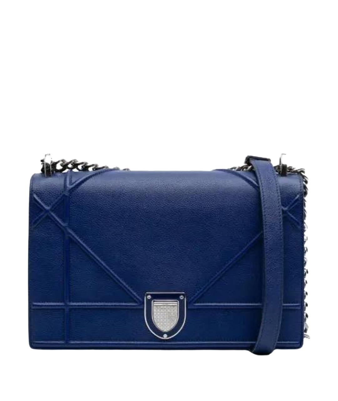 CHRISTIAN DIOR Синяя кожаная сумка через плечо, фото 1