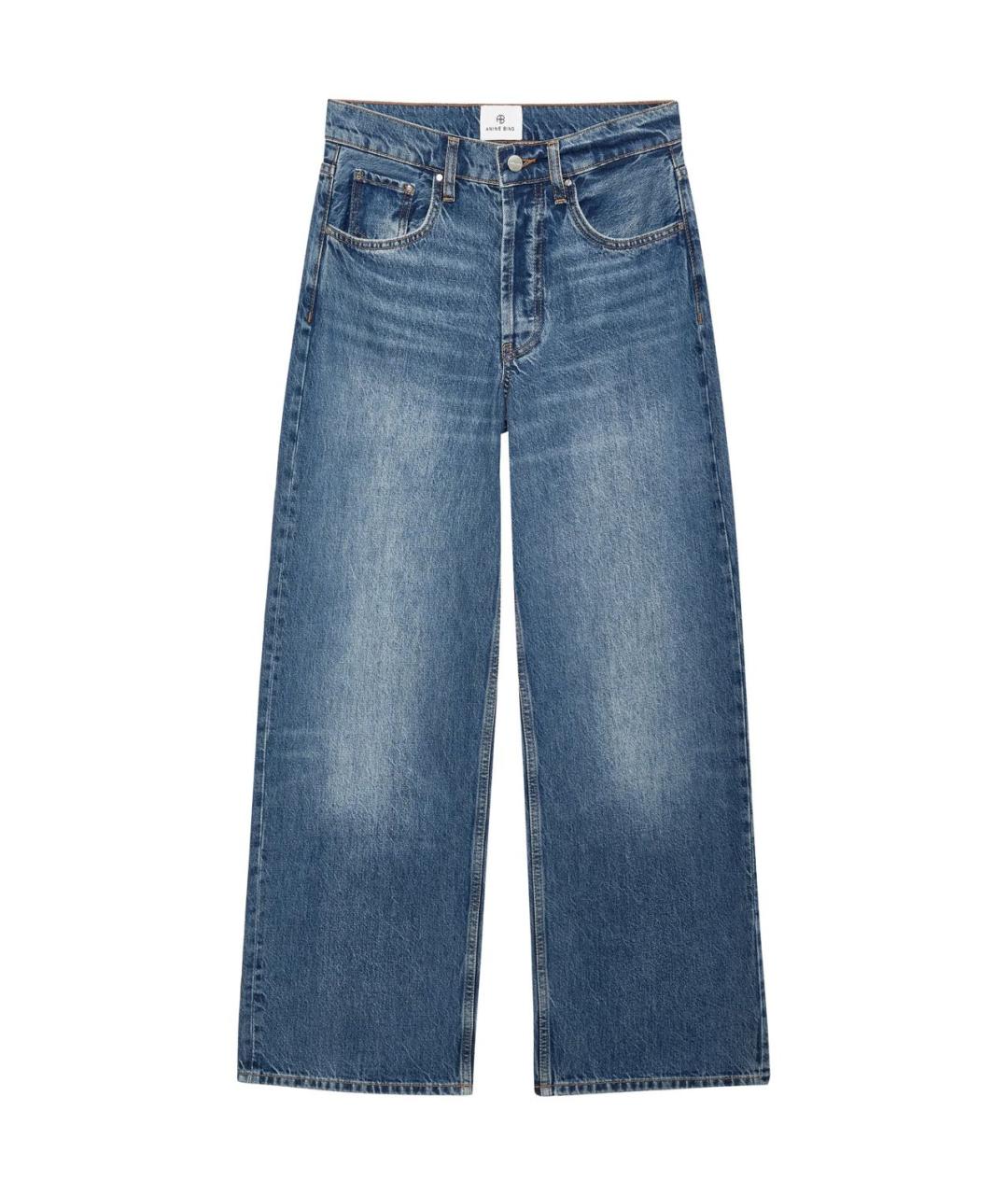 ANINE BING Синие хлопковые прямые джинсы, фото 1