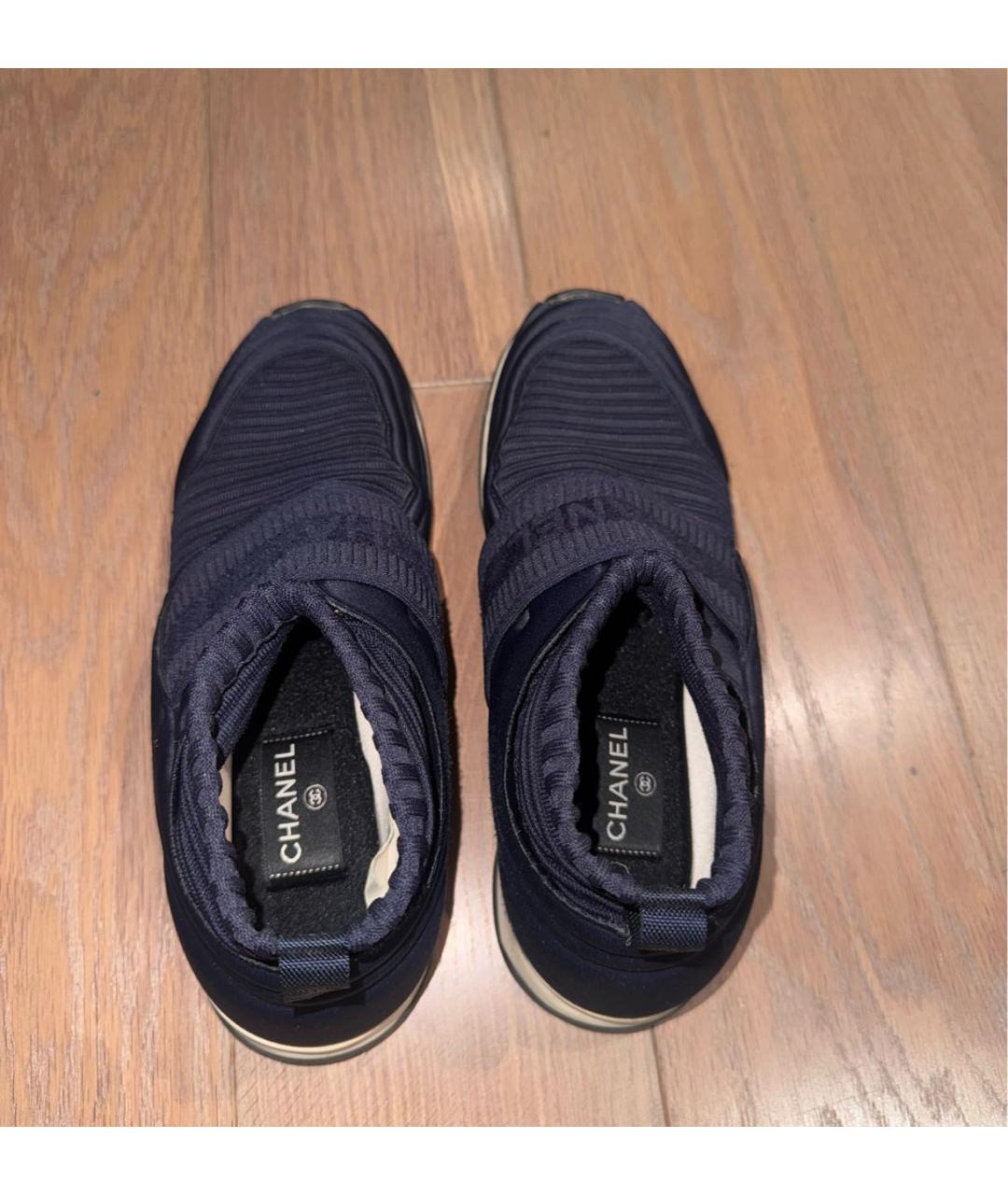 CHANEL Темно-синие кроссовки, фото 3