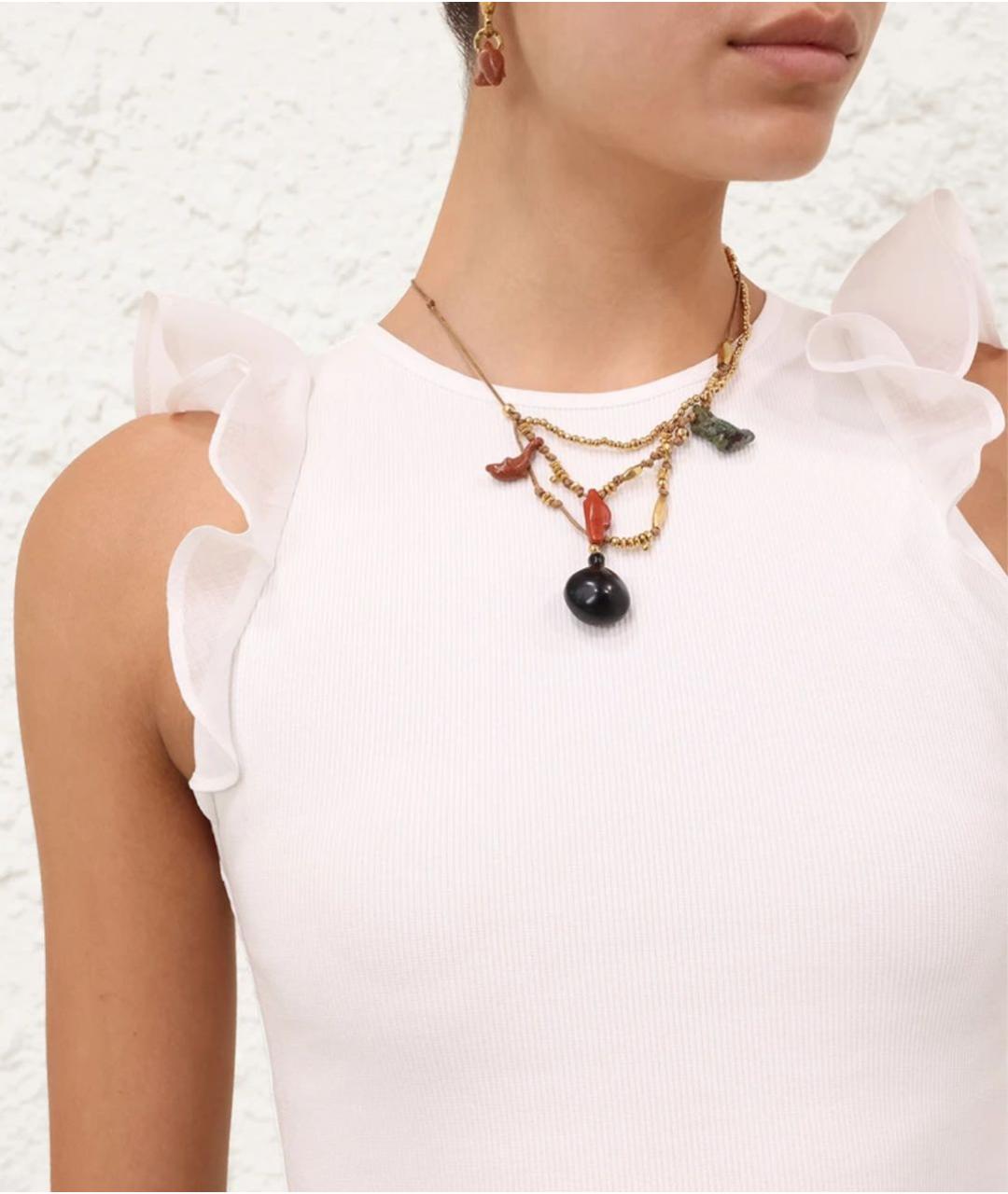 ZIMMERMANN Белая хлопко-эластановая майка, фото 3