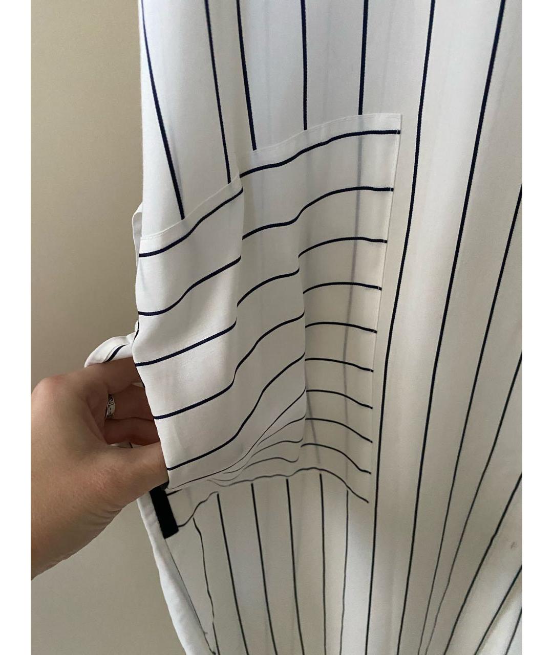 PESERICO Белое шелковое повседневное платье, фото 7