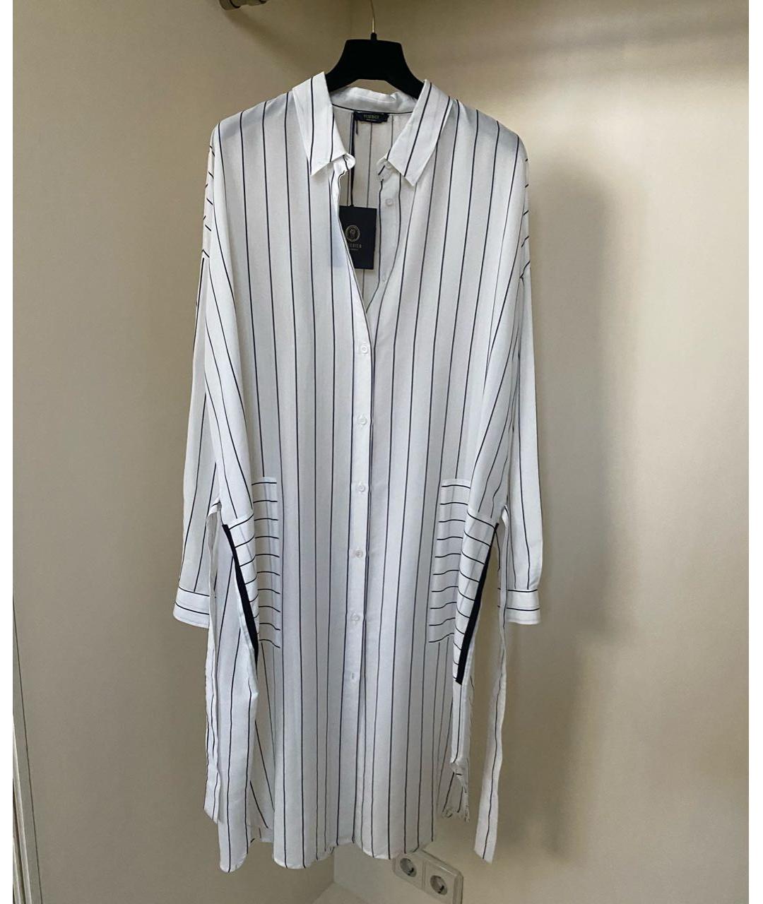 PESERICO Белое шелковое повседневное платье, фото 5