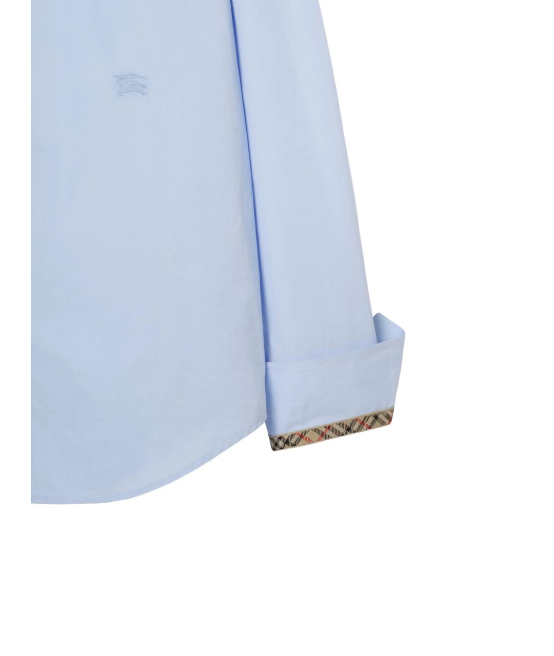 BURBERRY Синяя хлопковая рубашка, фото 2