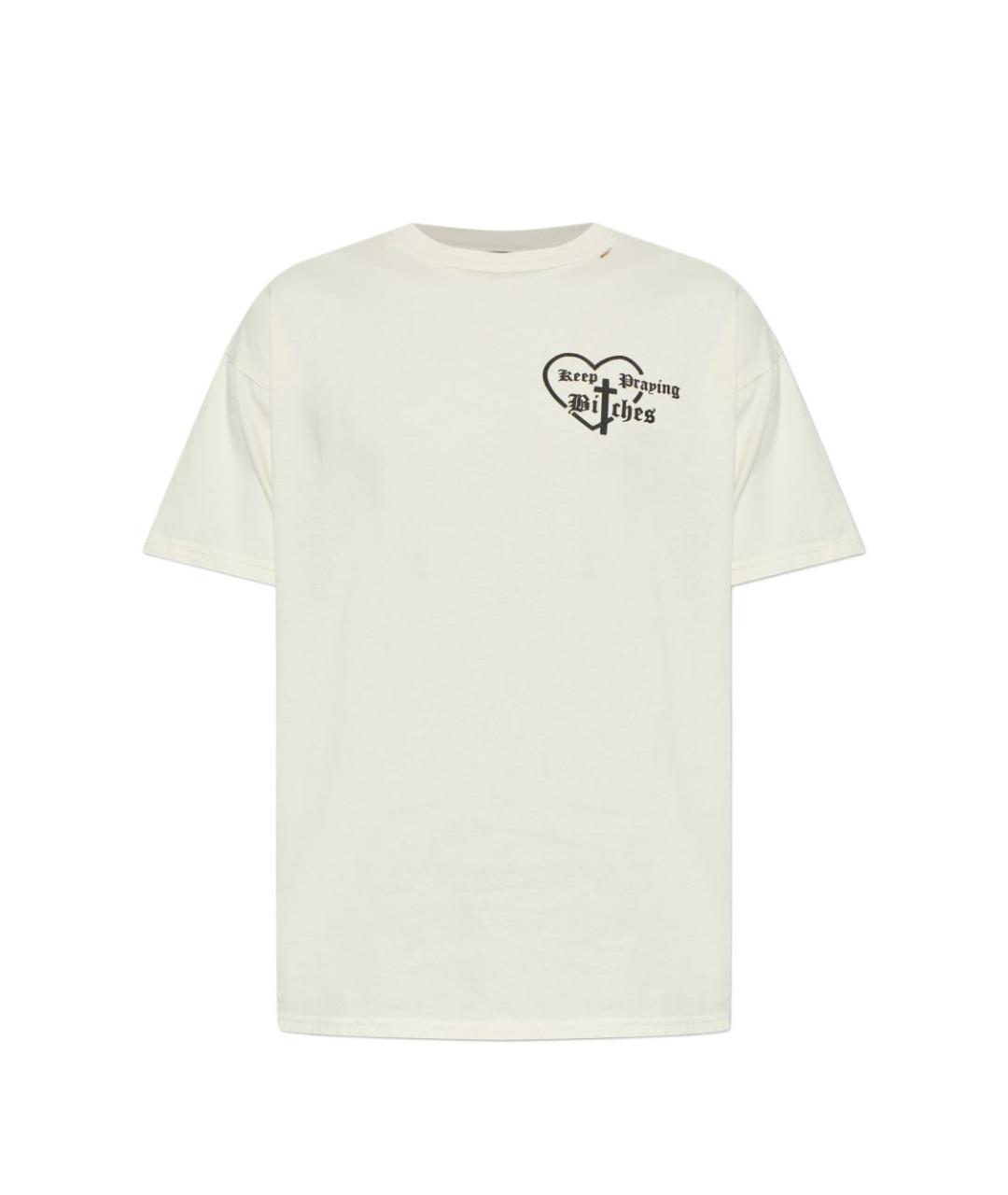 WILLY CHAVARRIA Бежевая хлопковая футболка, фото 1