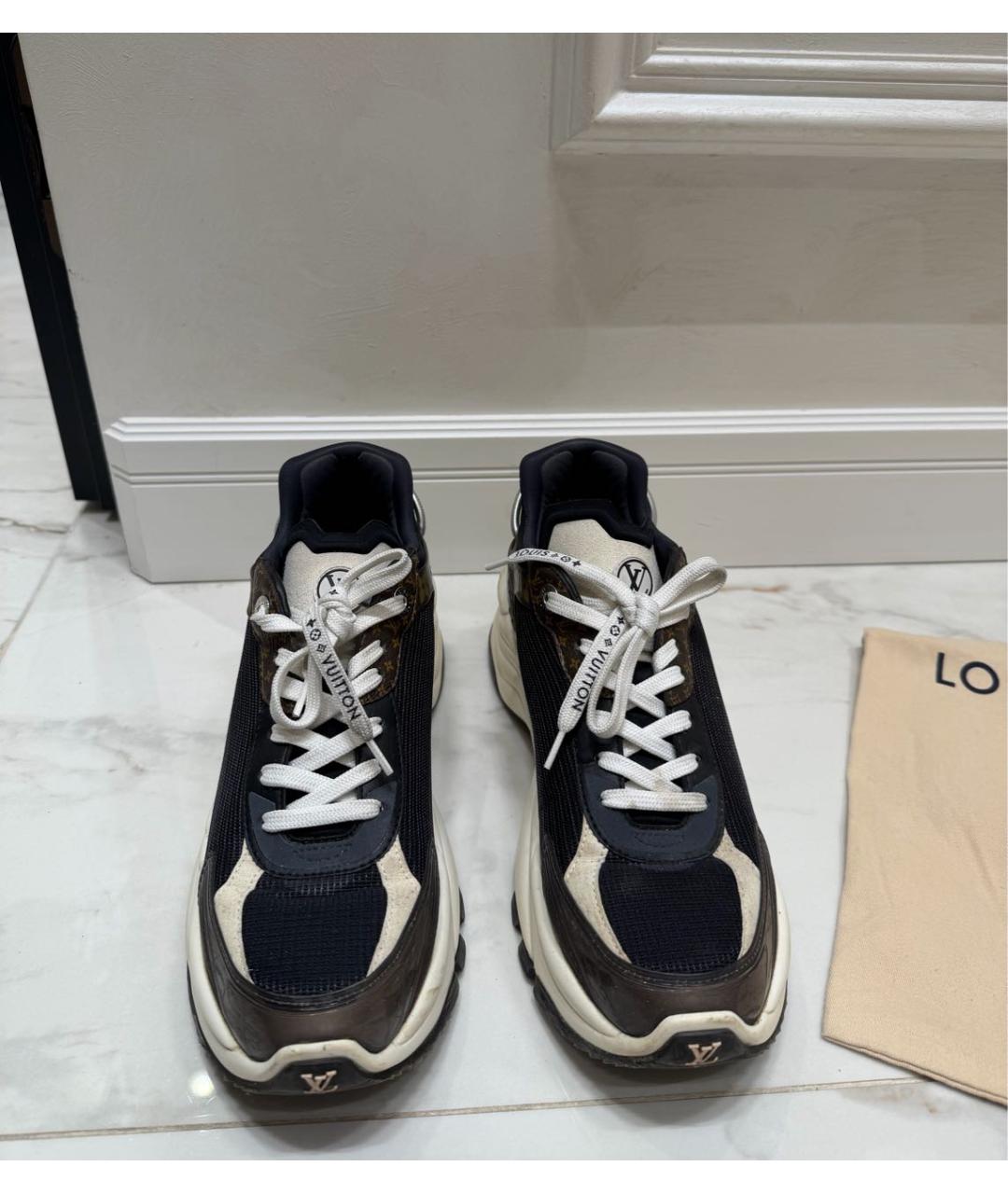 LOUIS VUITTON Бежевые текстильные кроссовки, фото 3