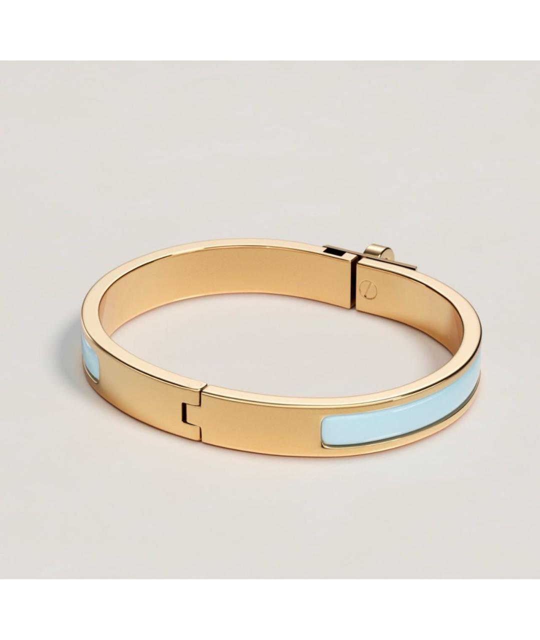 HERMES Голубой металлический браслет, фото 2