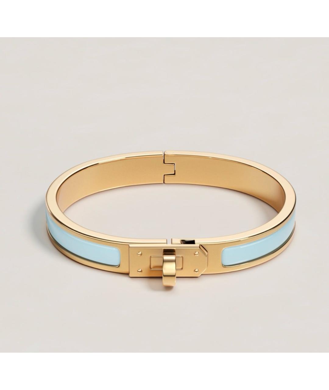 HERMES Голубой металлический браслет, фото 5