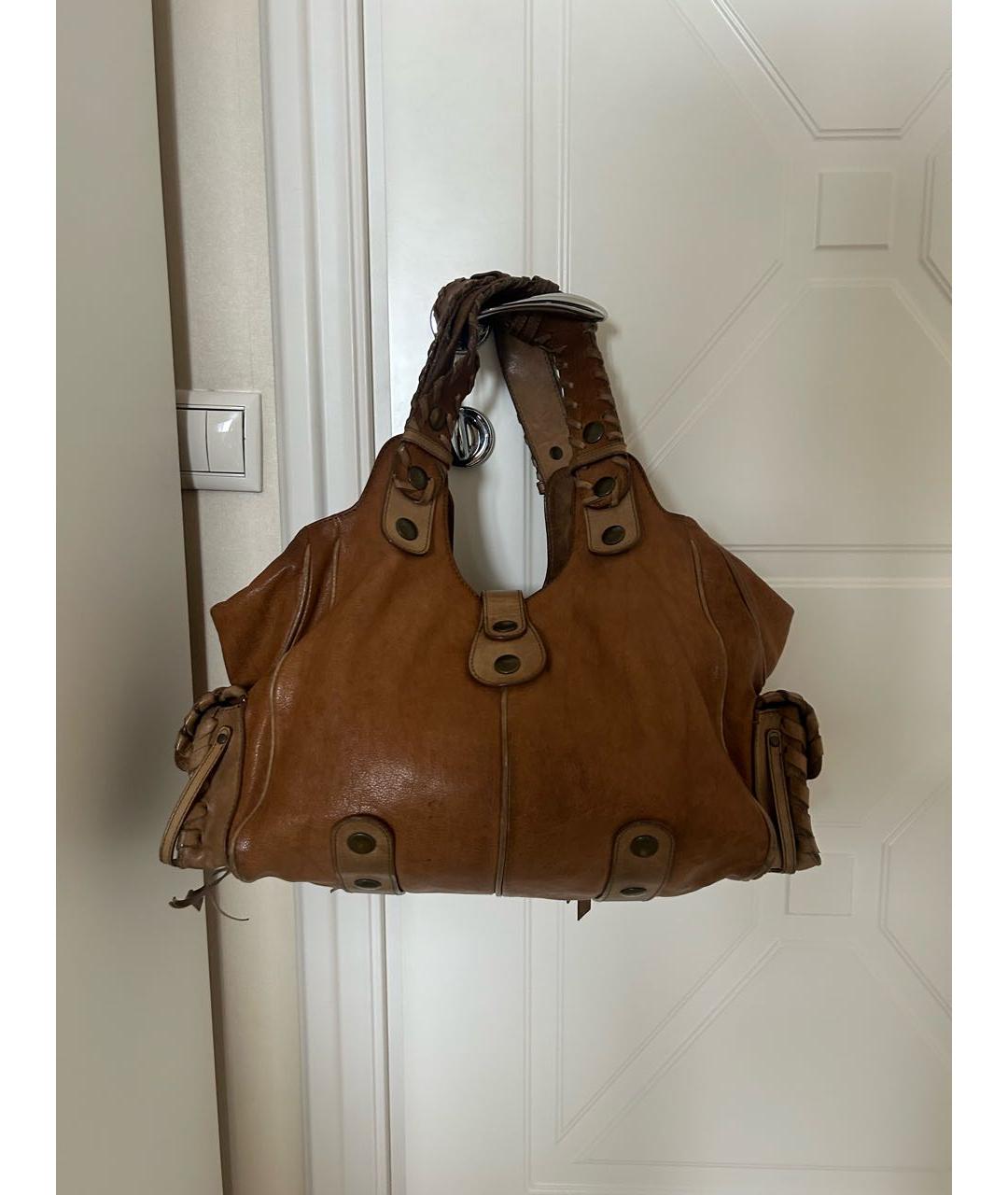 CHLOE Коричневая кожаная сумка тоут, фото 9