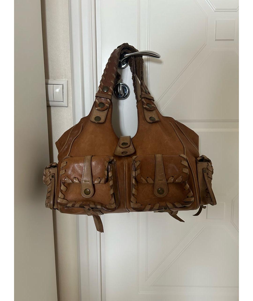 CHLOE Коричневая кожаная сумка тоут, фото 3