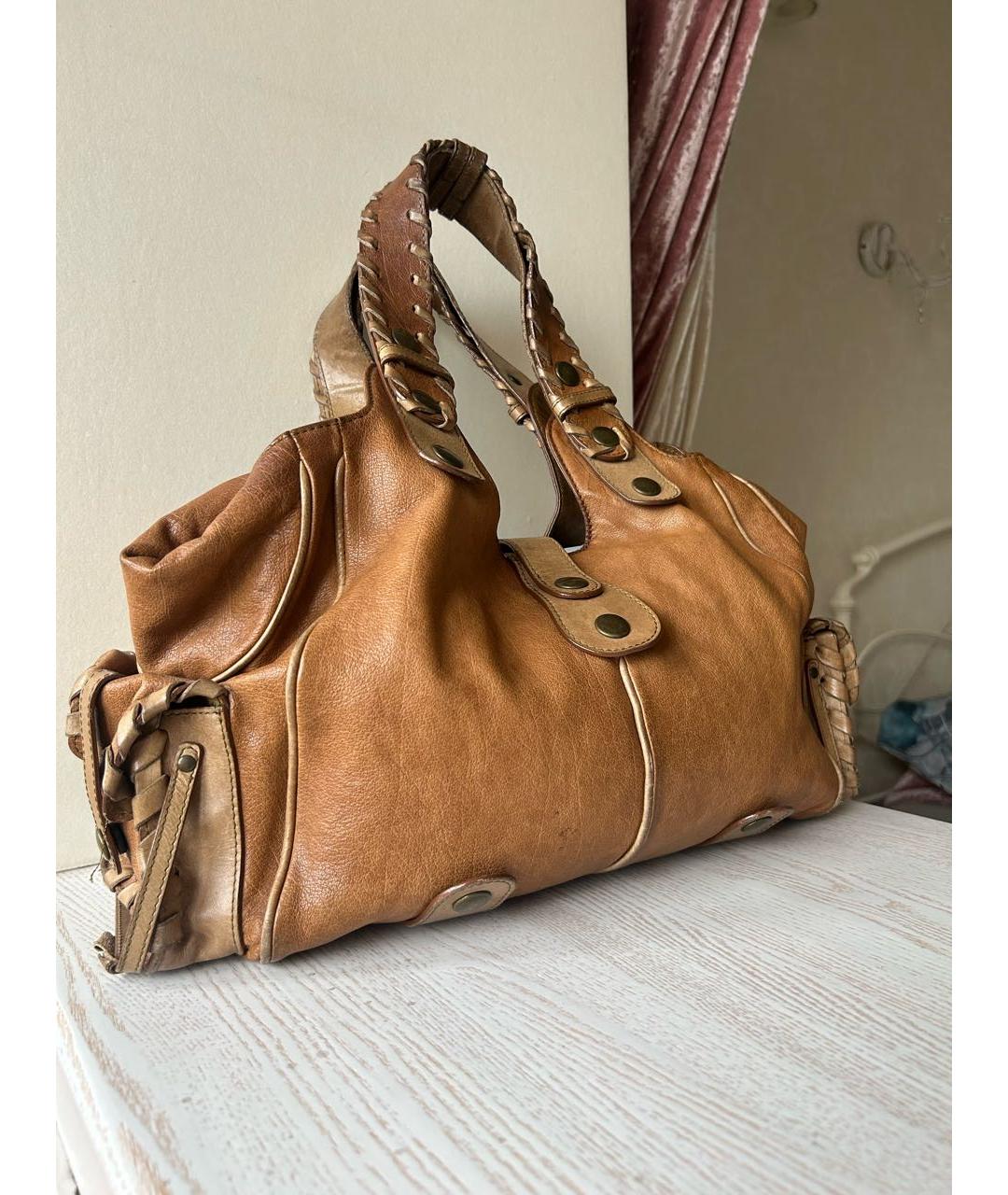 CHLOE Коричневая кожаная сумка тоут, фото 2