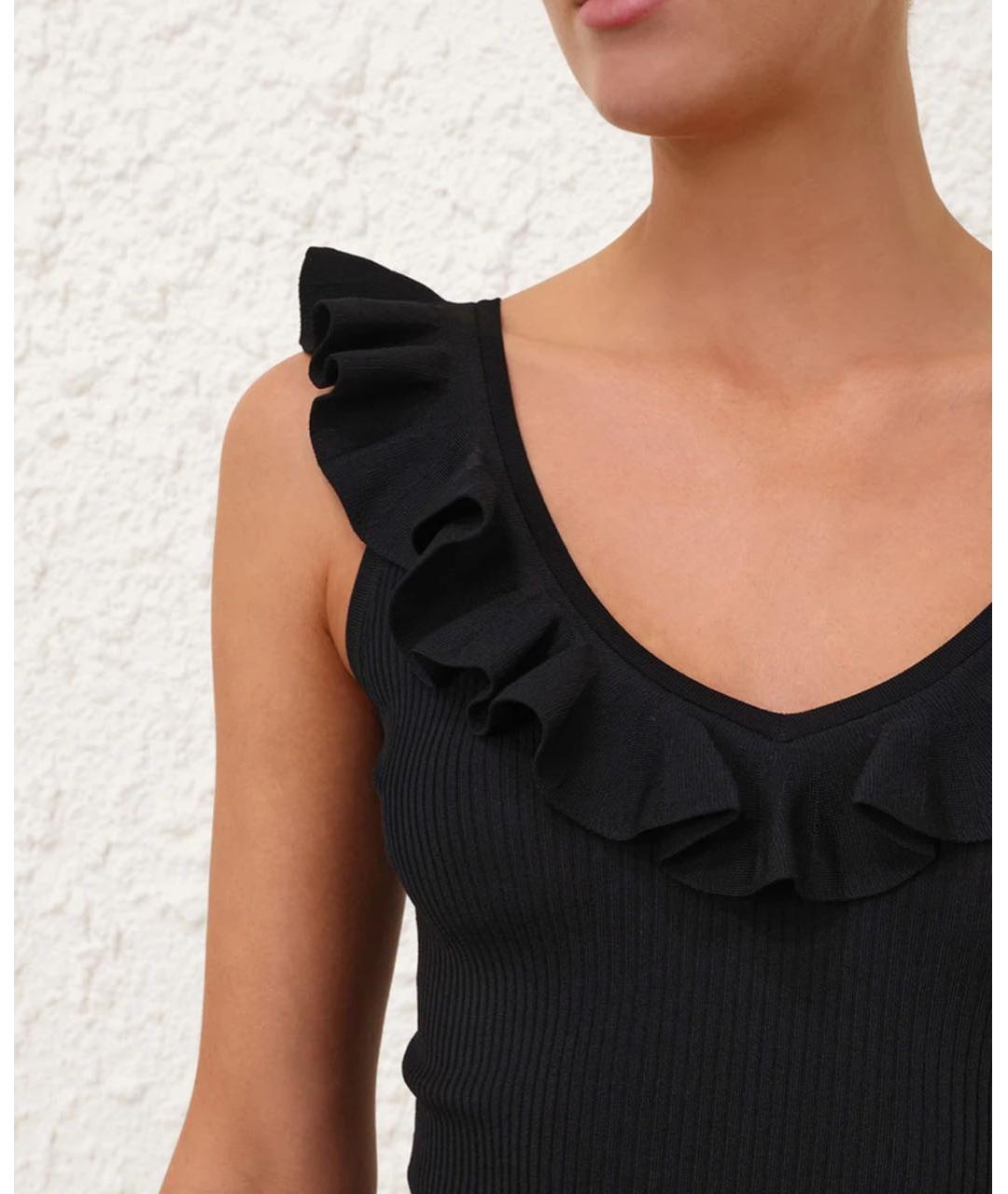 ZIMMERMANN Черная вискозная майка, фото 3