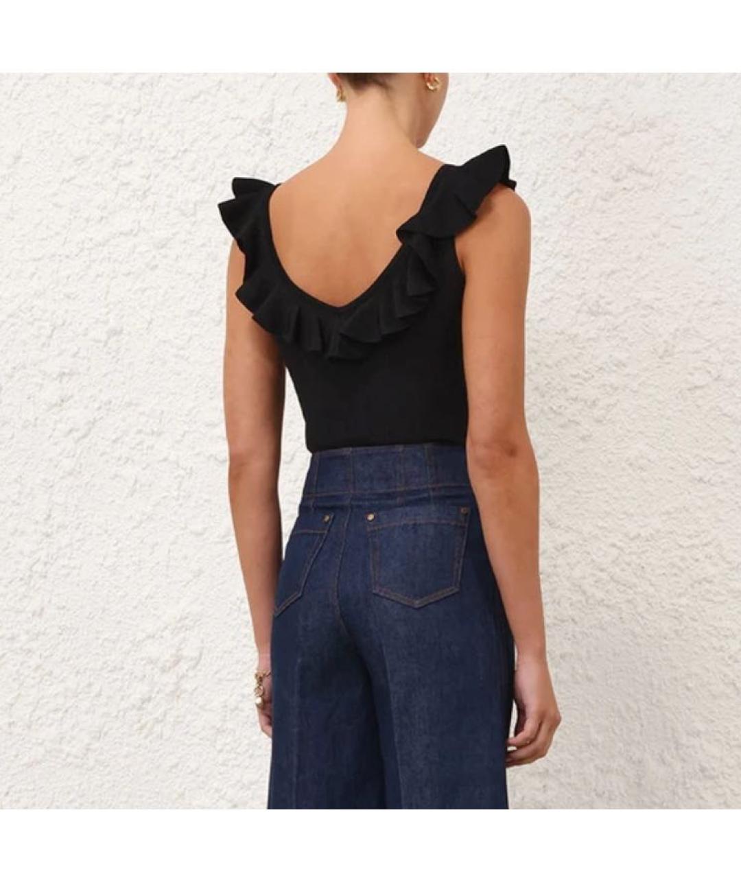 ZIMMERMANN Черная вискозная майка, фото 7