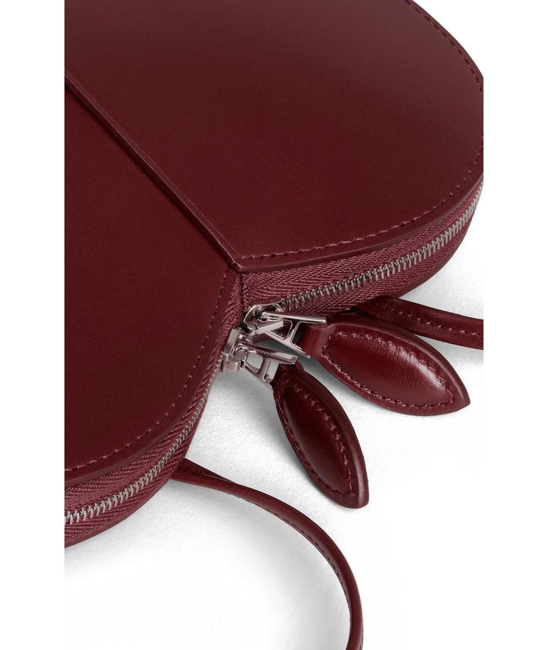 ALAIA Бордовая кожаная сумка через плечо, фото 3