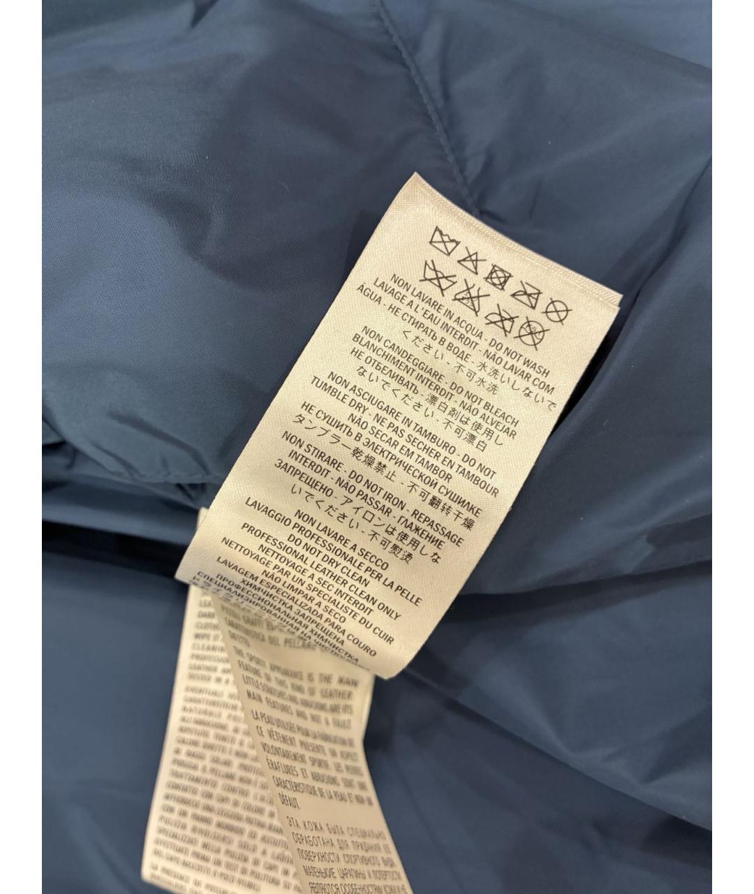 GUCCI Голубая кожаная куртка, фото 7