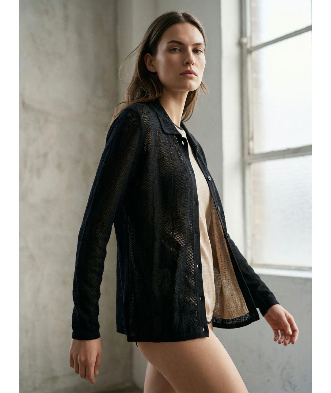 FERRAGAMO Черный вискозный джемпер / свитер, фото 3