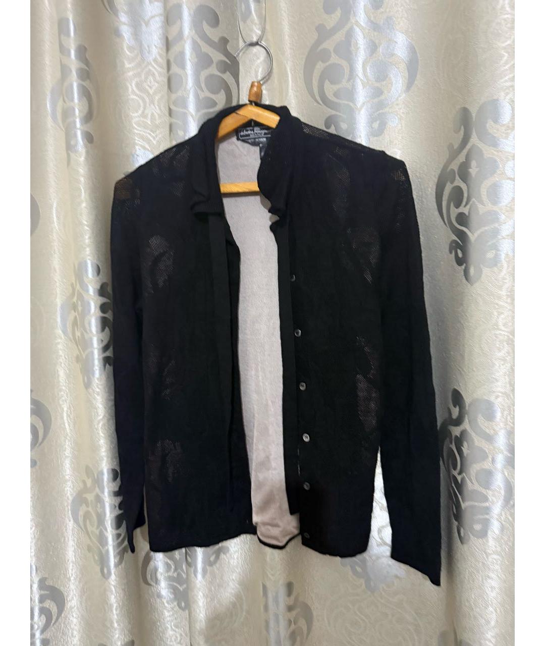 FERRAGAMO Черный вискозный джемпер / свитер, фото 4