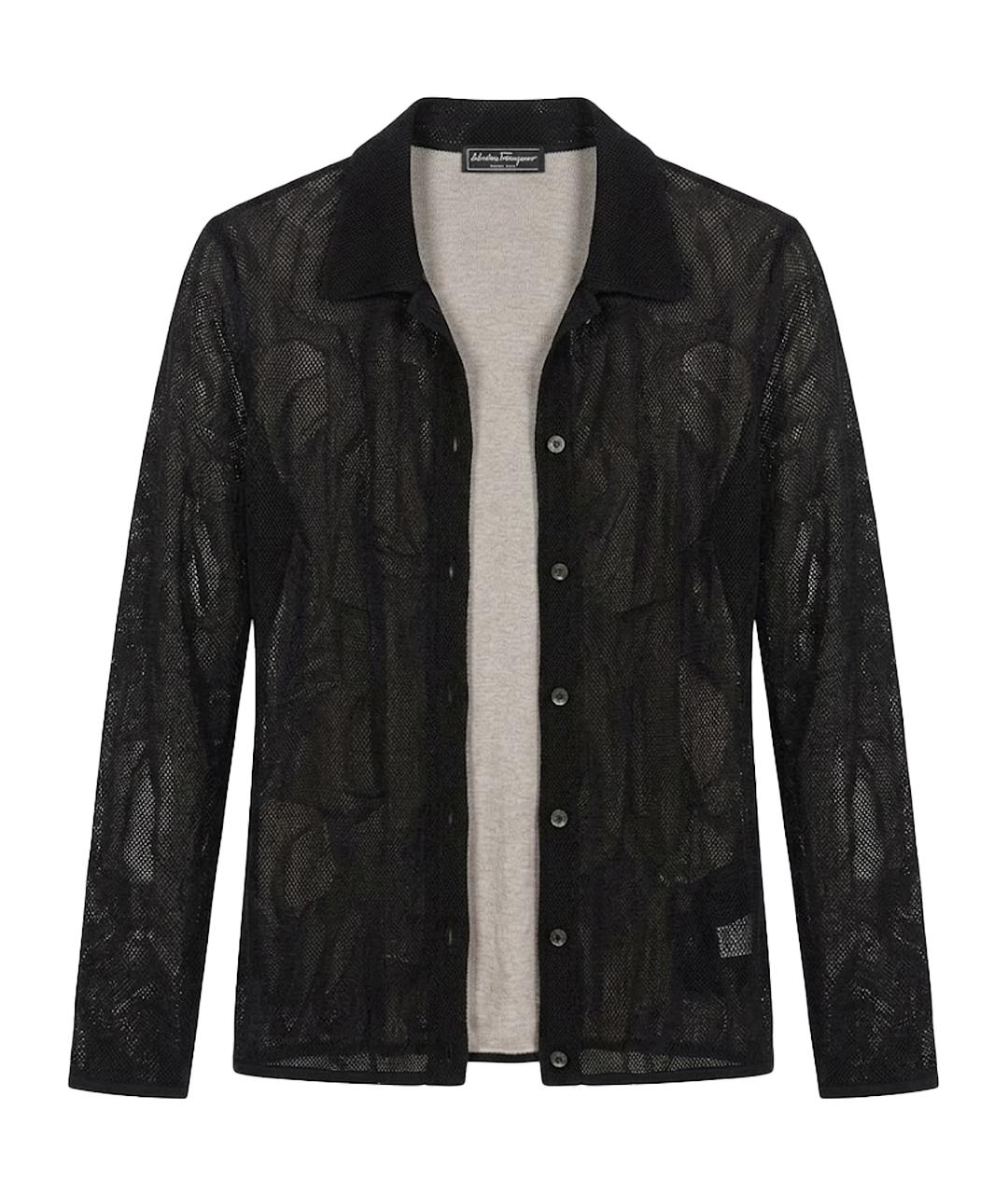 FERRAGAMO Черный вискозный джемпер / свитер, фото 1