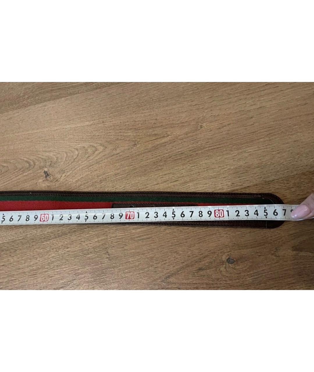 GUCCI Коричневый кожаный ремень, фото 7