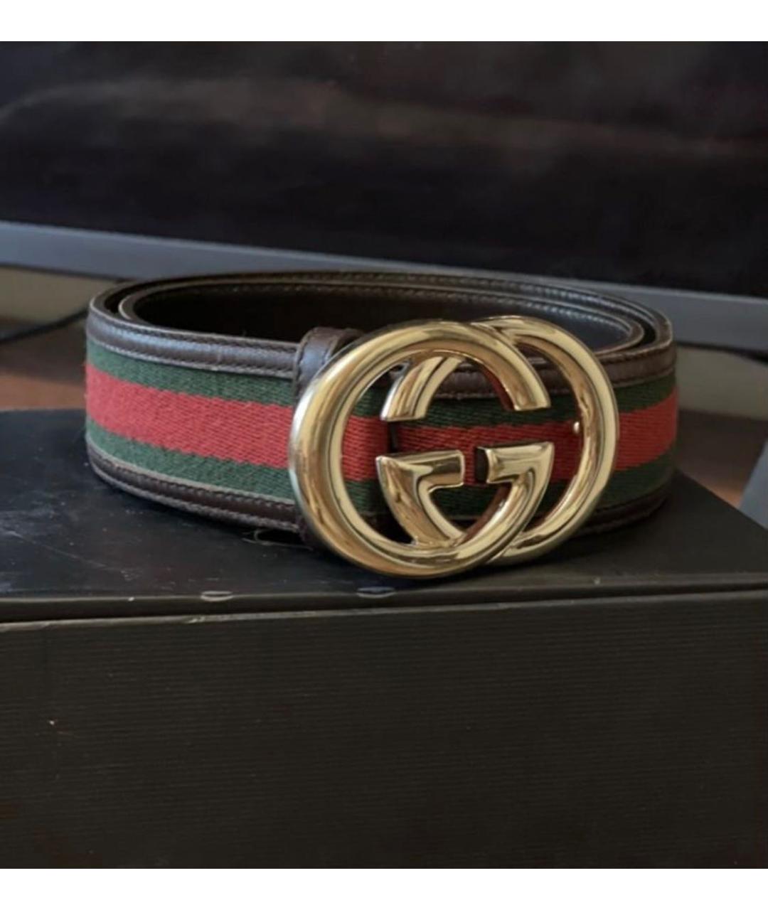 GUCCI Коричневый кожаный ремень, фото 8