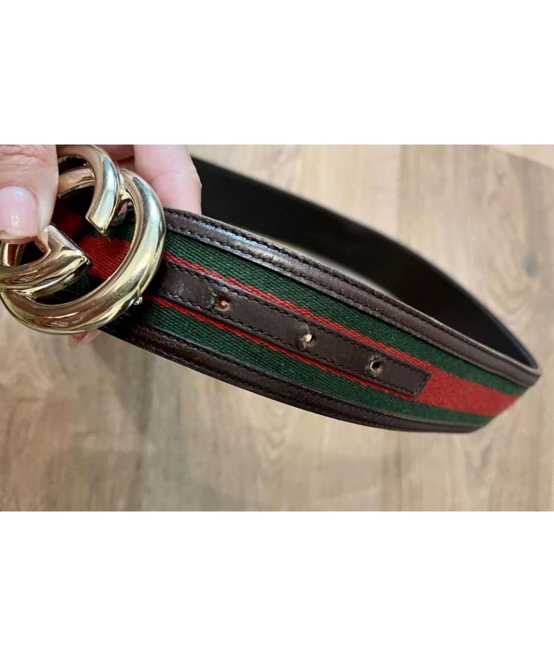 GUCCI Коричневый кожаный ремень, фото 5