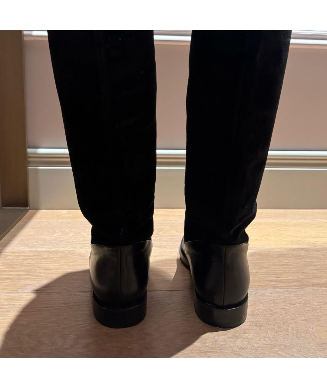 CHRISTIAN DIOR Черные кожаные сапоги, фото 4