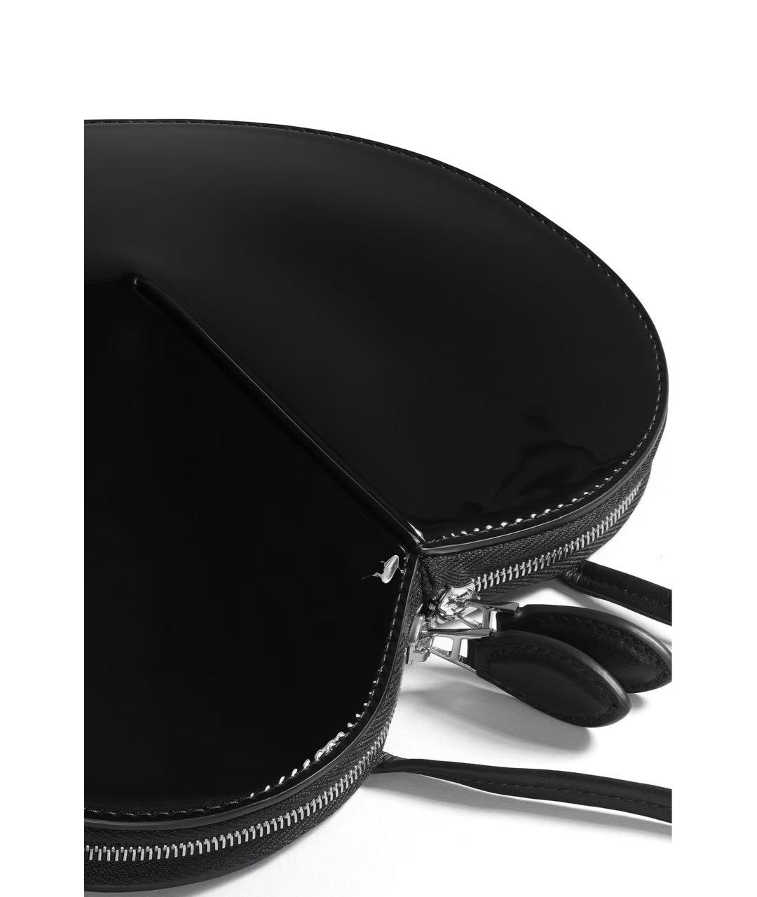 ALAIA Черная сумка через плечо из лакированной кожи, фото 3