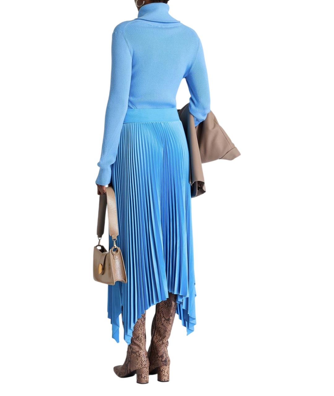 JOSEPH Синяя полиэстеровая юбка миди, фото 4