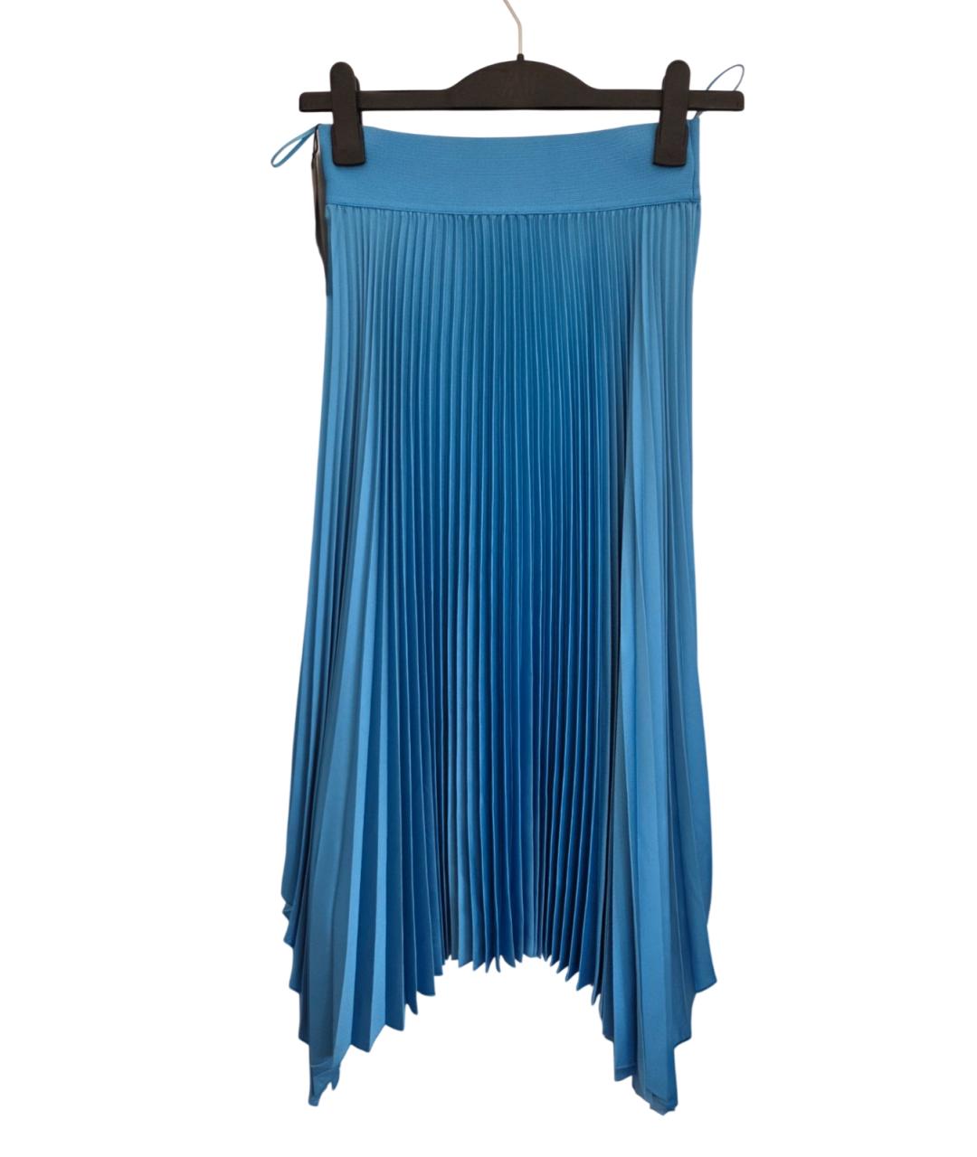 JOSEPH Синяя полиэстеровая юбка миди, фото 5