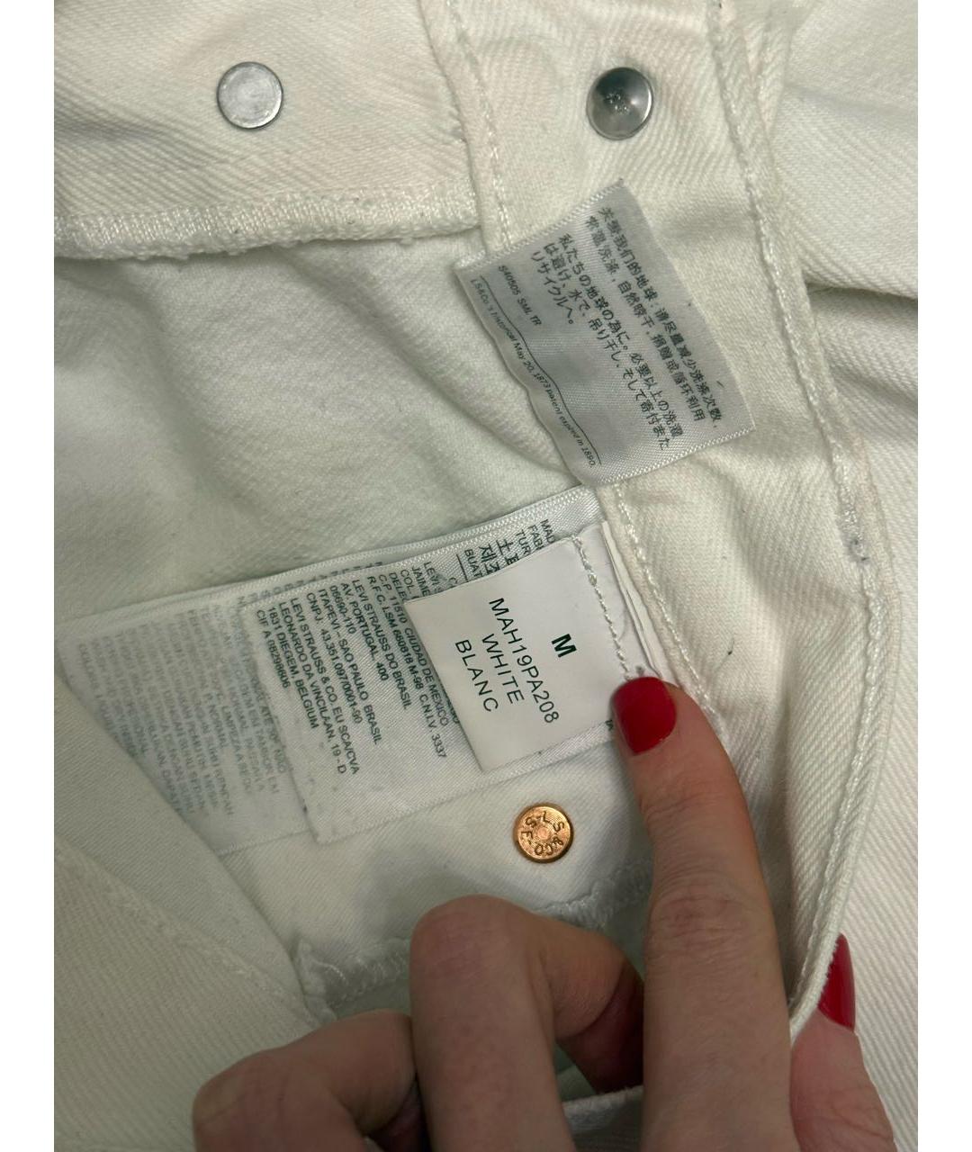 VETEMENTS Белые хлопковые прямые джинсы, фото 5