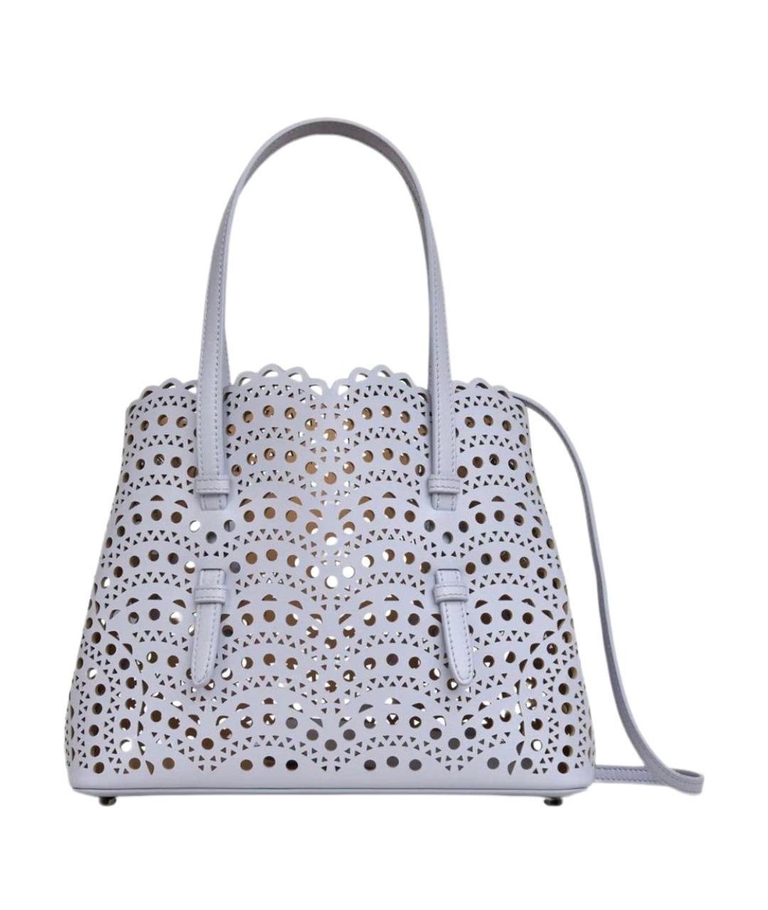 ALAIA Голубая кожаная сумка с короткими ручками, фото 1