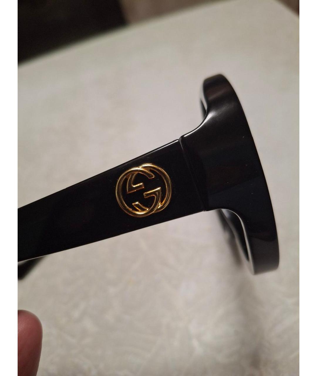 GUCCI Черные пластиковые солнцезащитные очки, фото 3