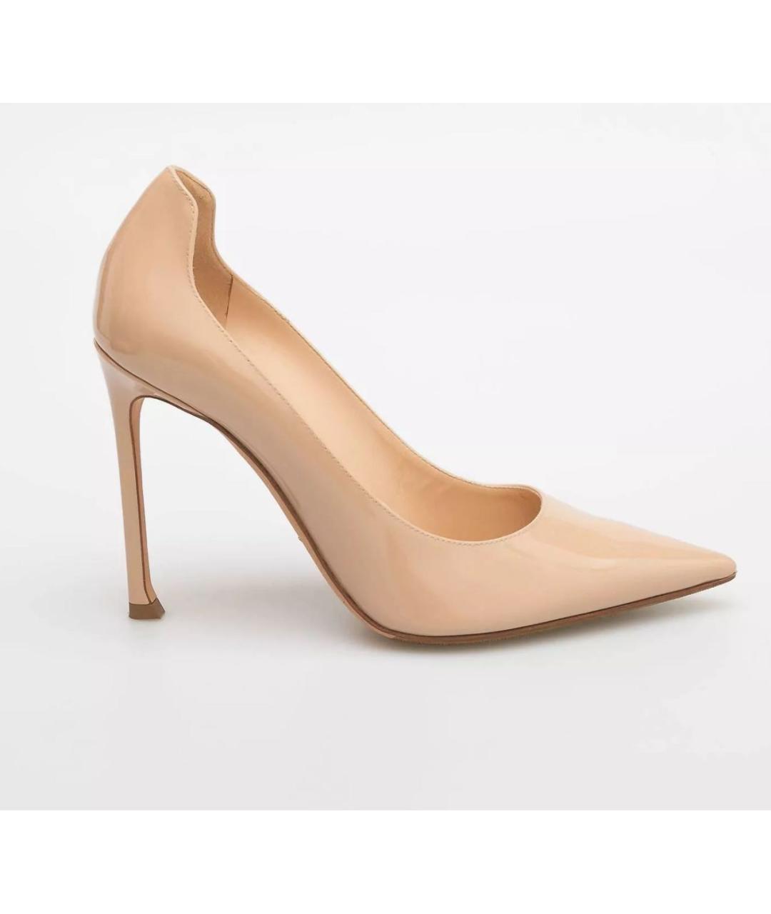 CHRISTIAN DIOR Бежевые туфли из лакированной кожи, фото 9