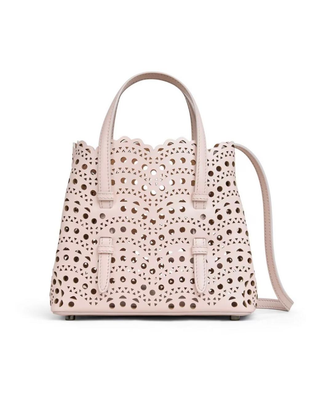 ALAIA Розовая кожаная сумка с короткими ручками, фото 1