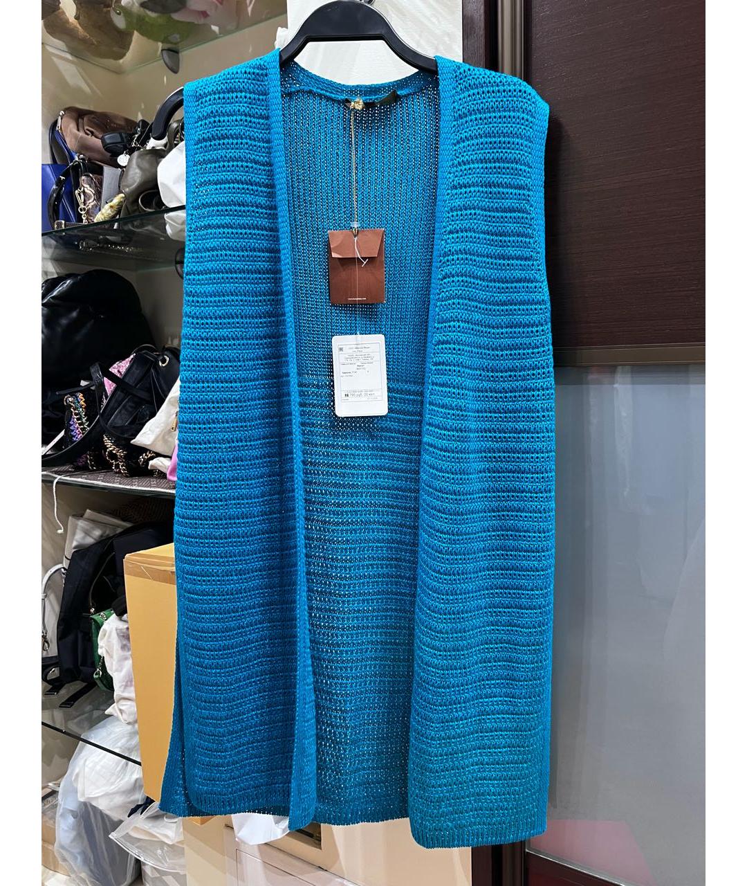 LORO PIANA Синяя шелковая жилетка, фото 3