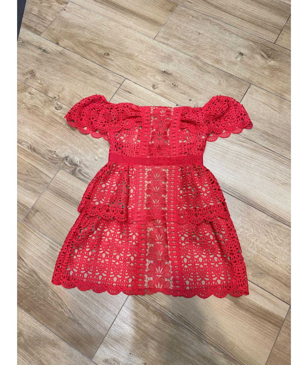 SELF-PORTRAIT Фуксия вискозное коктейльное платье, фото 4