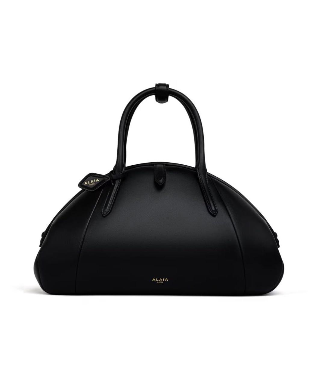 ALAIA Черная кожаная сумка с короткими ручками, фото 1