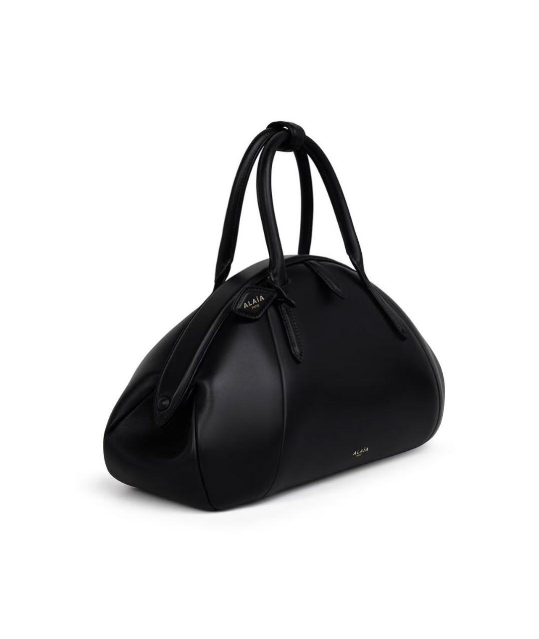 ALAIA Черная кожаная сумка с короткими ручками, фото 2