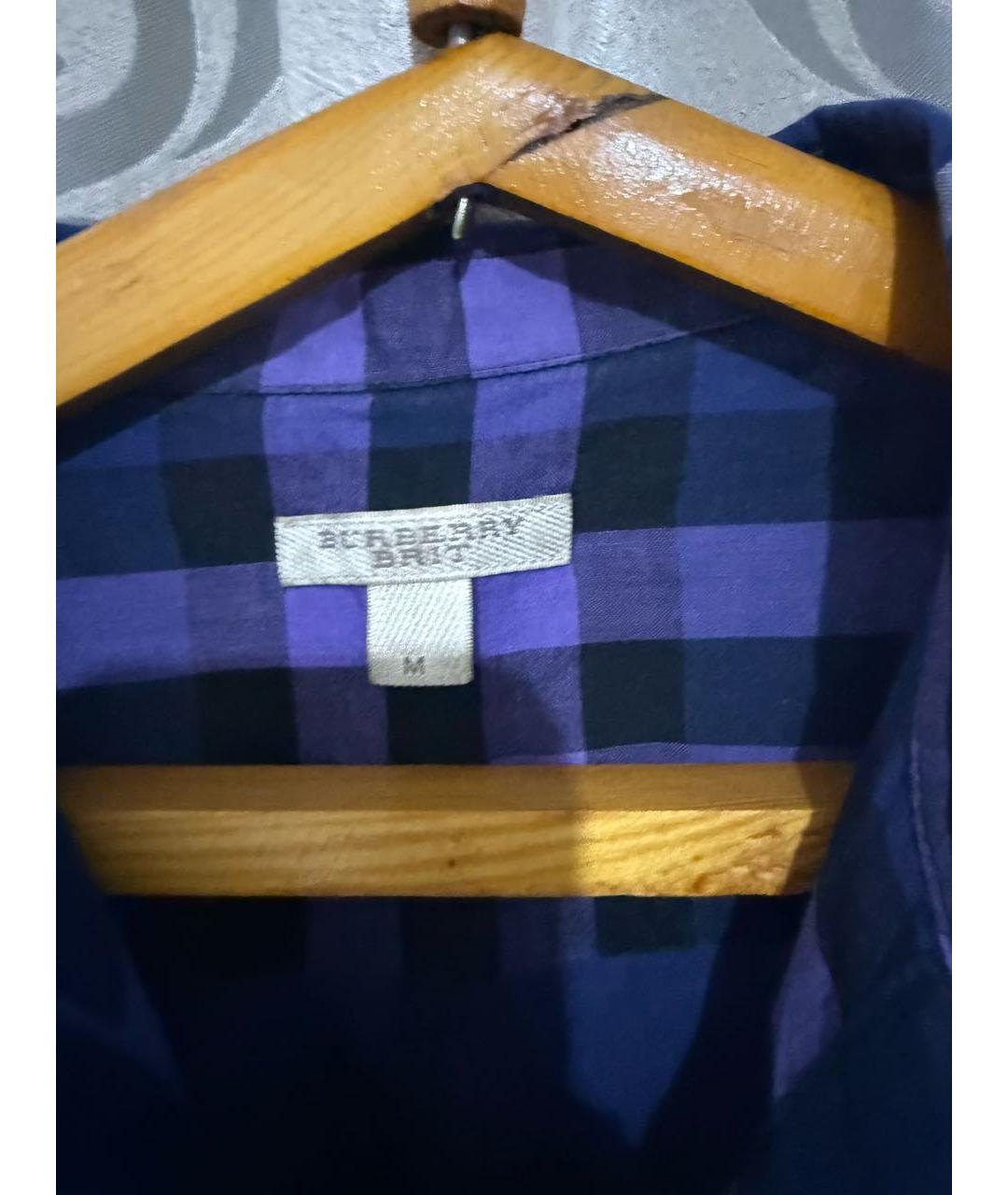 BURBERRY Синяя хлопковая рубашка, фото 3