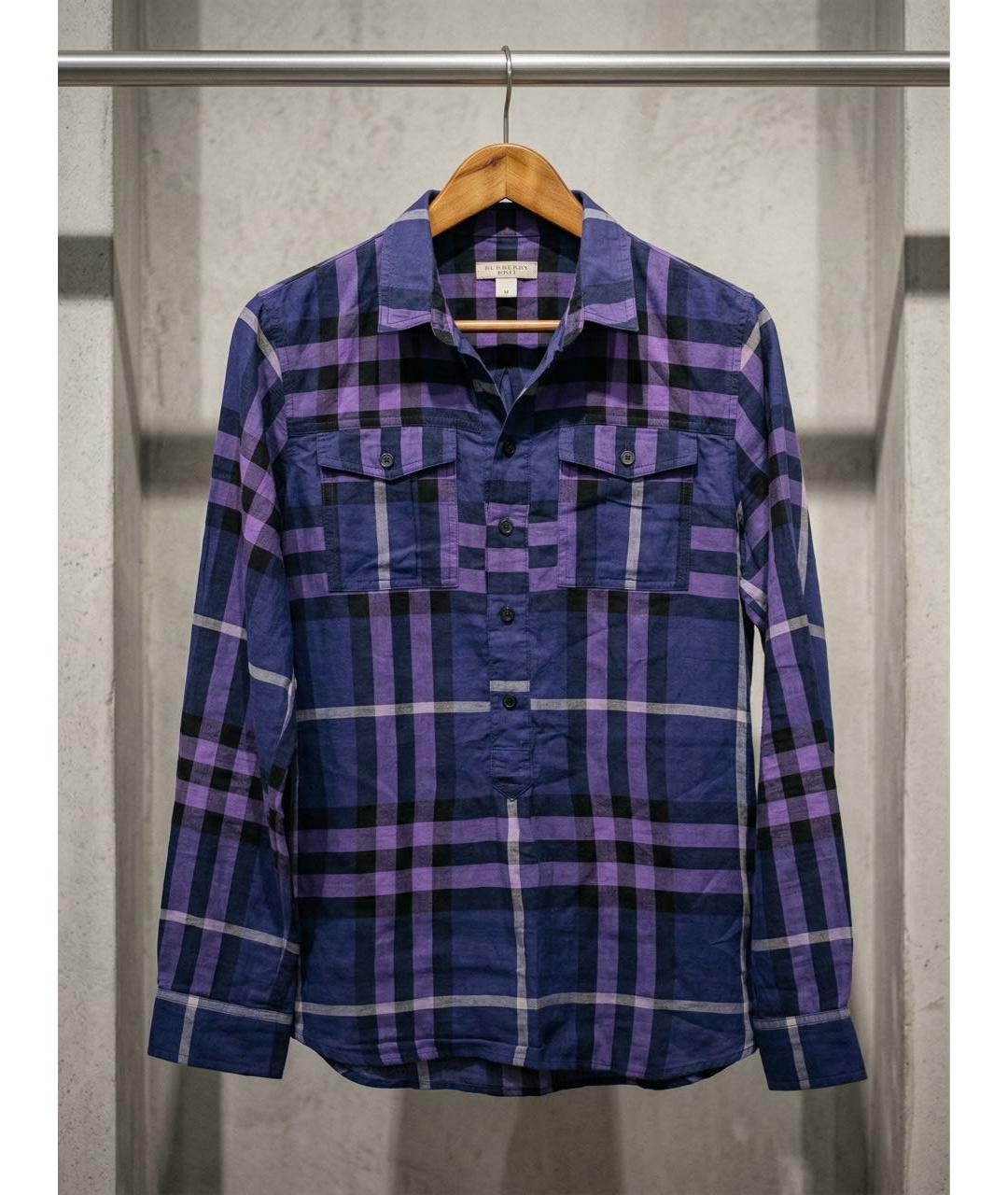 BURBERRY Синяя хлопковая рубашка, фото 4