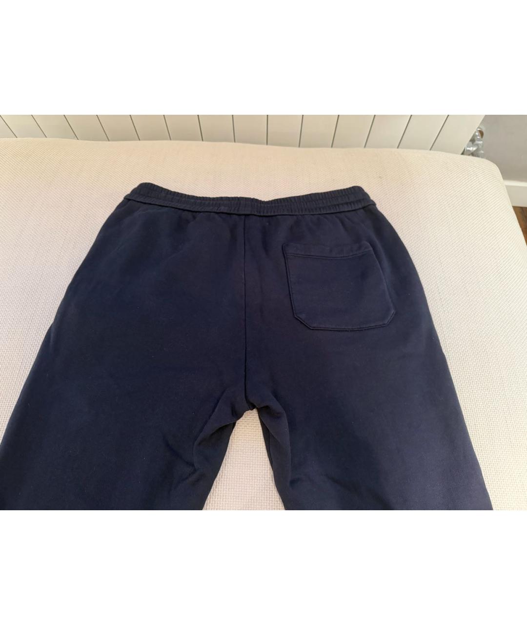 VALENTINO Темно-синие хлопковые повседневные брюки, фото 2