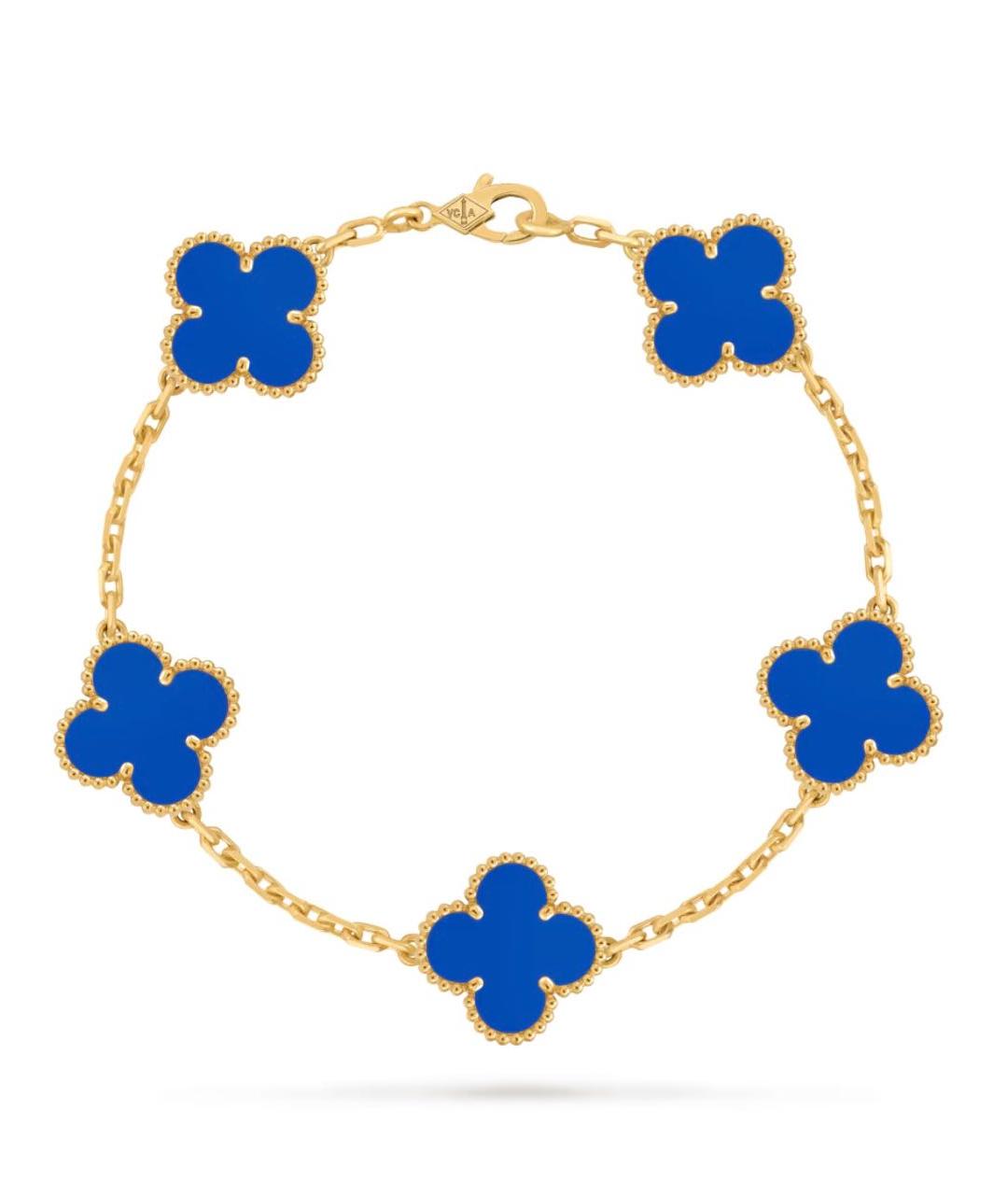 VAN CLEEF & ARPELS Синий браслет из желтого золота, фото 5