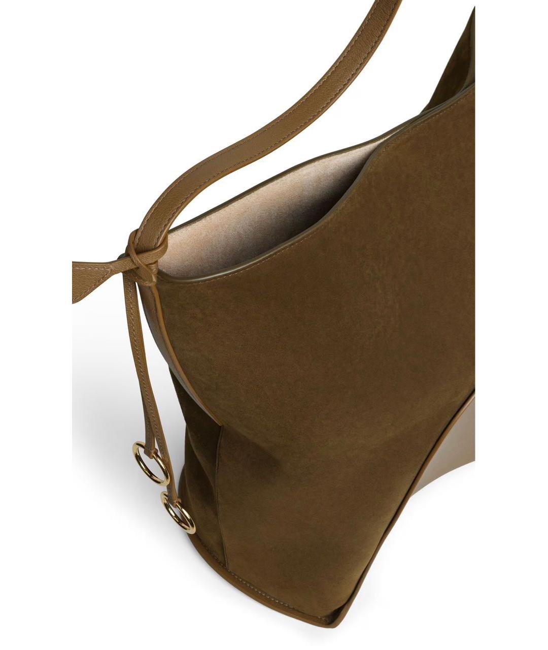 ALAIA Коричневая замшевая сумка через плечо, фото 3