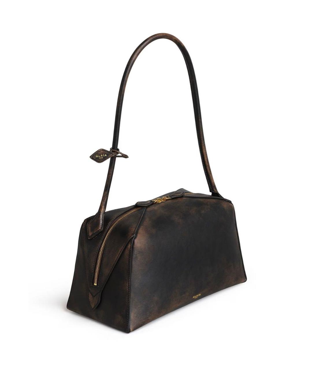 ALAIA Коричневая кожаная сумка через плечо, фото 2