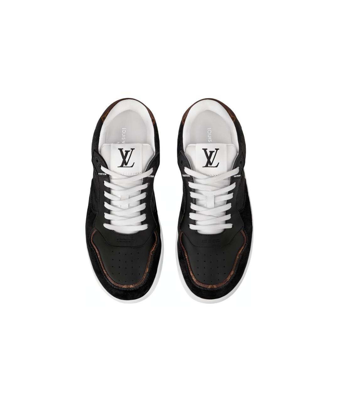 LOUIS VUITTON Черные кожаные кроссовки, фото 4