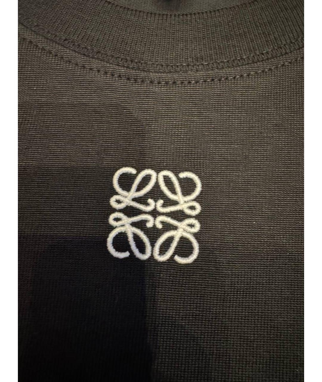 LOEWE Черная хлопковая футболка, фото 7