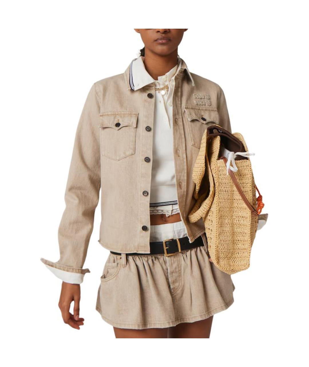 MIU MIU Коричневая рубашка, фото 2